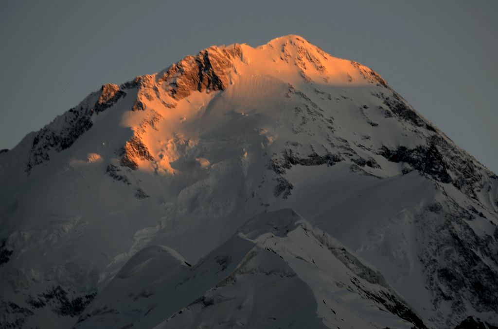 37 Gasherbrum I Hidden Peak North Face Close Up At Sunset From Gasherbrum North Base Camp In China